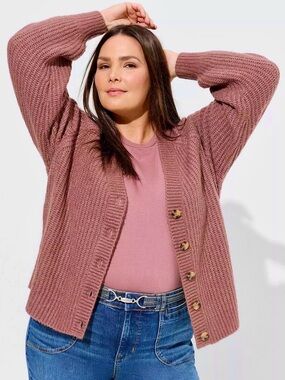 TORRID BUTTON FRONT CARDIGAN